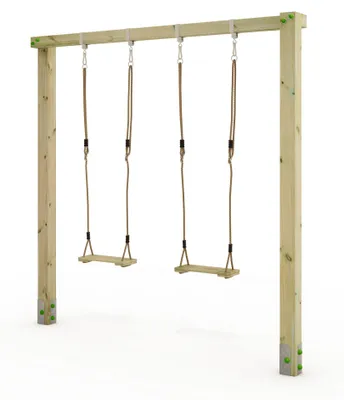Produktbild von Schaukel Wickey Aero Star aus Holz mit 2 Schaukelsitzen aus Holz