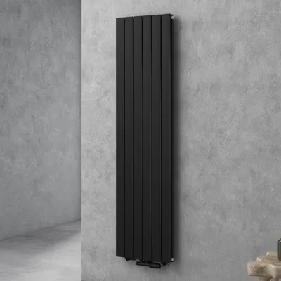 Image de doporro Radiateur pour Chauffage Central 180x46cm Radiateur à Eau Chaude Panneau Double Couches Vertical Noir-Gris FV