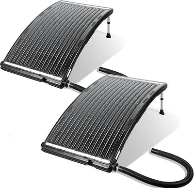 Produktbild von Poolheizung Solar 2 Sets, Solarheizung Pool 113 x 69 x 35 cm, Sonnenkollektor Pool Anschluss ? 32-40mm, Höhenverstellbar Pool Heizungen Solar für Schwimmbad, Gartendusche