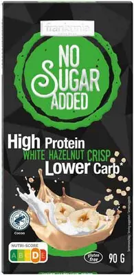 Produktbild von Frankonia No Sugar Added Protein White Hazelnut-Crisp Schokolade (90 g)