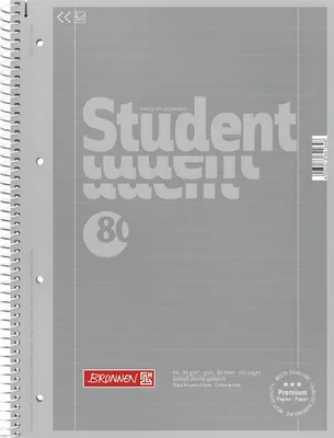 Produktbild von Kollegblock Student Colour Code A4 90g/qm 80 Blatt silver Lineatur 27