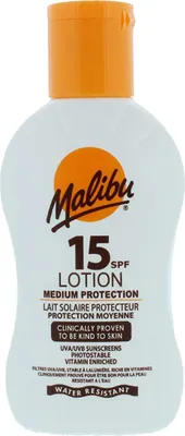 Zdjęcie produktu dla Malibu SPF15 Balsam do opalania ciała, 100ml (PRODUKT Z NIEMIEC)
