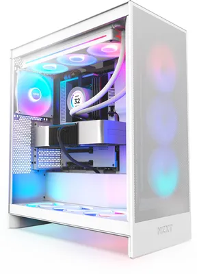 Image de NZXT H7 Flow RGB Midi Tower Blanc