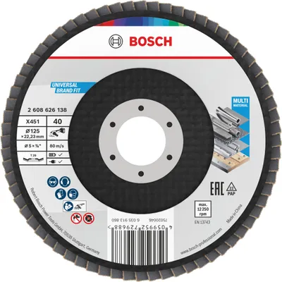 Produktbild von X451 Fächerschleifscheibe, 125 x 22,23 mm, K40, Z29, 15-tlg
