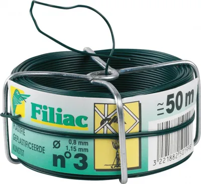 Image de Fil d'attache plastifié vert, 1.15 mm x 50 m