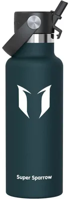 Produktbild von Trinkflasche Edelstahl Thermobecher 500 ml Jade FlipFlow mit Strohhalm BPA-Frei