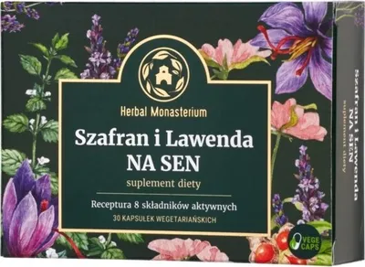 Produktbild von SAFRAN UND LAVENDEL FÜR DEN SCHLAF Ashwagandha Zitronenmelisse Melatonin 30 Kapseln