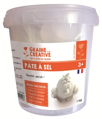 Produktbild von Graine Creative Salzteig 1 kg - Bastelknete für Kinder und Hobby