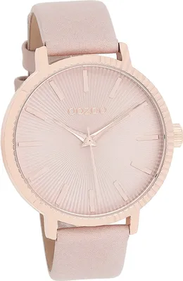 Produktbild von Oozoo Leder Damen Uhr Analog Quarzuhr Armband rosa Timepieces D2UOC9196A