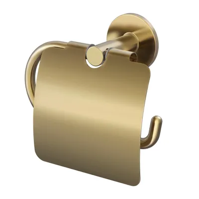 Produktbild von Lenz JUNA Toilettenpapierhalter mit Deckel - Gold- kleben oder bohren -Anti-Fingerabdruck Oberfläche- 4113741