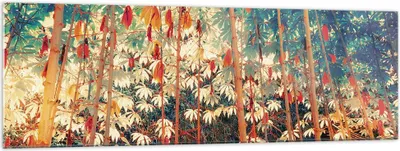 Produktbild von Bilder auf glas - Einteilig - Pflanzen tropisch orange - 160x50cm - Glasbilder - Wandbilder - Bilder - zum Aufhängen bereit - Wanddekoration aus Glas - Glas Bilder - Wandbild auf Glas - GAB160x50-4393