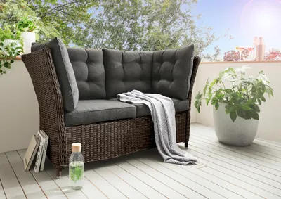 Produktbild von Destiny Loungesofa PALMA 2-Sitzer, inkl. Auflagen, Polyrattan, vintage braun
