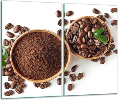Produktbild von Herdabdeckplatten 2 teilig 30x52 Glaskeramikfeld Abdeckung Glas Kaffee