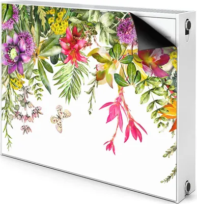 Produktbild von Magnet Heizkörperabdeckung Heizkörperverkleidung Verkleidung Abdeckung 90x60 cm  - Pflanzen, tropisch
