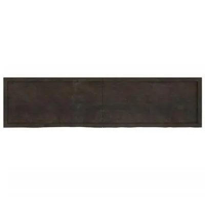 Produktbild von vidaXL Wandregal Dunkelbraun 200x50x(2-6)cm Massivholz Eiche Behandelt