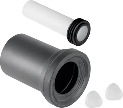 Produktbild von GEBERIT PE-Wand-WC Anschlussgarnitur ø90/45 mm x 185 mm 152.426.46.1