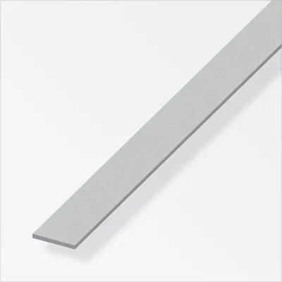 Produktbild von alfer Flachprofil Aluminium eloxiert gebürstet Edelstahl-Optik