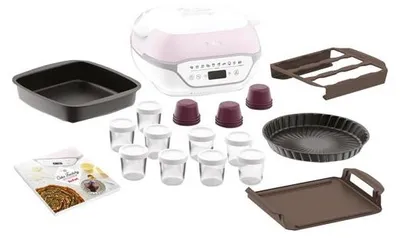 Image de Machine à gâteau et à pain 1200w rose/blanc - Tefal - KD850110 - cake factory