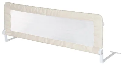 Produktbild von roba Bettschutzgitter Klipp-Klapp 150 cm - Rausfallschutz klappbar für Babys & Kinder - Schutzgitter für Kinderbetten - 52 cm hoch - Beige