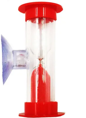Produktbild von CHPN - Sanduhr - Rot - 2 Minuten - Duschzeit - Timer - Duschtimer - Timing - Zähneputzen - Duschen - Zeit messen - Mit Saugnapf