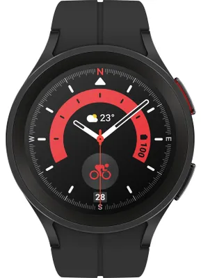 Obrázok produktu pre Samsung Galaxy Watch5 Pro - 45 mm - Black Titanium - inteligentné hodinky so športovým remienkom - displej 3,46 cm (1,4")