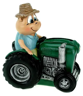 Produktbild von Spardose Bauer auf Traktor 15 cm, Mehrfarbig, 12 x 11 x 8 cm
