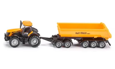 Productafbeelding van Siku tractor met aanhanger en kipper; 1858