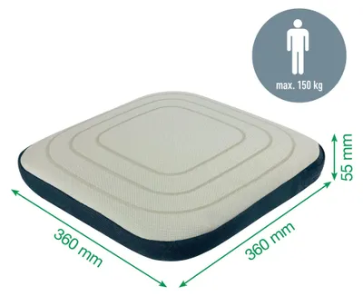 Produktbild von Leitz 65400085, Sitzkissen, Universal, Grau, Quadratisch, 150 kg, Einfarbig