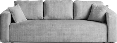 Produktbild von Best Möbel Miro - 3-sitzer Einzelsofa - Schlaffunktion und Bettkasten - aus strukturiertem Samt , Grau