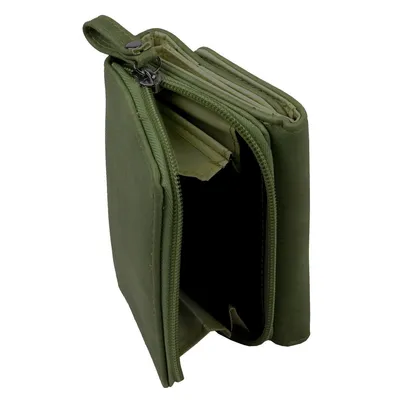 Produktbild von Geldbörse Damen Portemonnaie Portmonee Geldtasche Organizer Vergan Grün