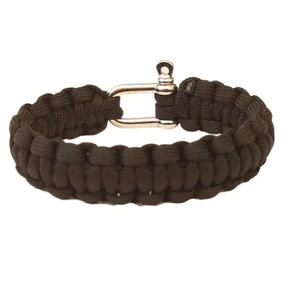 Produktbild von HIGHLANDER Paracord Armband - Metallschließe schwarz