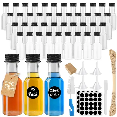 Image de Lot de 42 mini-bouteilles à liqueur, idéal pour les mariages et les fêtes