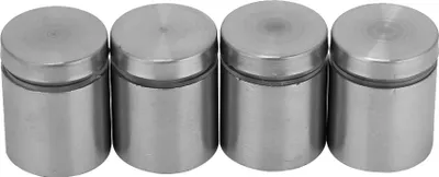 Imagen del producto de 4 tornillos de acero inoxidable para fijación de anuncios, tipo espiga, para montaje en vidrio (25 x 25 mm)