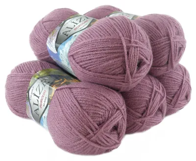 5 x 100g Strickgarn ALIZE BURCUM, 100% Polyacryl, #28 rose