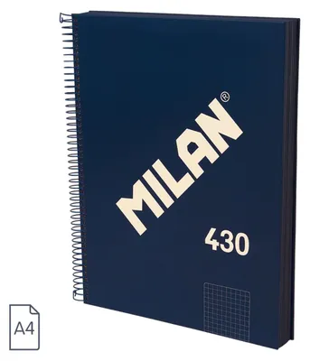 Zdjęcie produktu dla Milan 57142E120BG, Monochromatyczny, Niebieski, A4, 120 ark., 95 g/m², Papier w kratkę