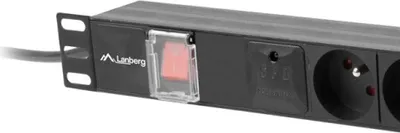 Produktbild von Lanberg Netzleiste Rack Pdu 19  (1U  16A  6X 230V Pl  2M)