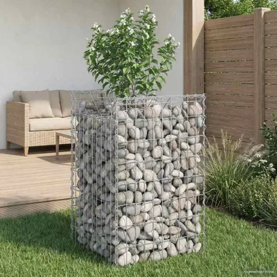 Obrázek produktu pro Maison Exclusive – Vyvýšený záhon z pletiva, 50 x 50 x 80 cm, pozinkovaná ocel, stříbrná barva