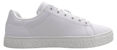 Imagen del producto de Zapatos deportivos de cordones para mujer Tommy Hilfiger, con logo TJW en la suela, colección ESS, color blanco