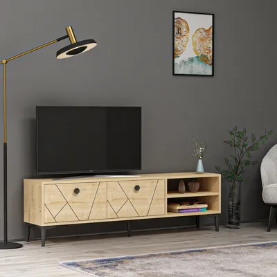 Obrázek produktu pro EMERALD TV stolek na nožičkách, dub
