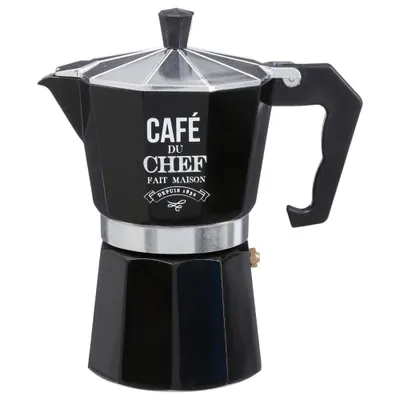 Produktbild von Secret de Gourmet Kaffeekocher Aluminium Kunststoff schwarz silber 18,5x16x10 cm
