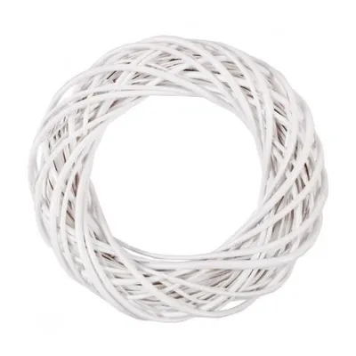 Obrázek produktu pro Věnec proutěný bílý 40 cm