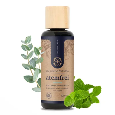 Produktbild von Liebenstein Saunaaufguss Atemfrei" Eukalyptus, Latschenkiefer & Minze - 100 ml"