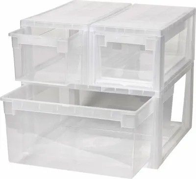 Produktbild von Set: 2 x Schubladenboxen Größe S mit Nutzvolumen 7 Liter und 1 x Größe L mit Nutzvolumen 23 Liter