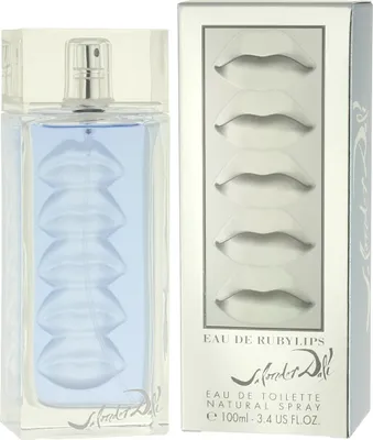 A perfume bottle and its packaging are displayed side-by-side against a white background.