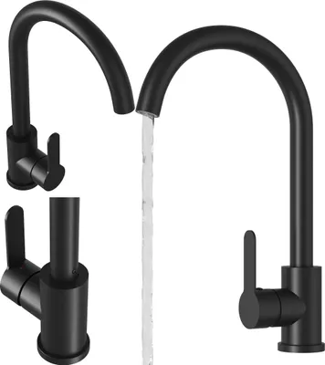 Immagine prodotto di Granitan - Miscelatore cucina - Rubinetto cucina - Miscelatore lavello nero - PRESTIGE