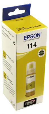 Produktbild von Epson 114 EcoTank Yellow ink bottle, Original, Gelb, Epson, EcoTank ET-8550 EcoTank ET-8500, Standardertrag, 70 ml