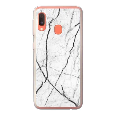 Produktbild von MuchoWow® Handyhülle Schutzhülle Hülle für Samsung Galaxy A20e Marmor - Schwarz - Weiß Silikon Softcase Handy Hülle - Abdeckung