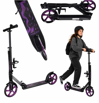 Obrázok produktu pre Skladacia mestská kolobežka Trike Fix, s veľkými kolesami o priemere 200 mm, s nastaviteľnou výškou, maximálna nosnosť 100 kg