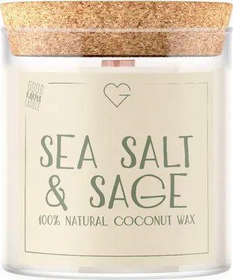 Obrázek produktu pro Goodie Svíčka s dřevěným praskajícím knotem - Sea Salt & Sage 280 g