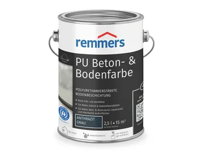 Produktbild von Remmers PolyurethanBeton- & Bodenfarbe anthrazit 2,5 l, Beton- und Bodenfarbe